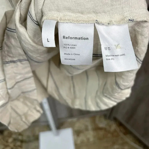 Reformation Beige Striped Tunic - Picture 5 of 9